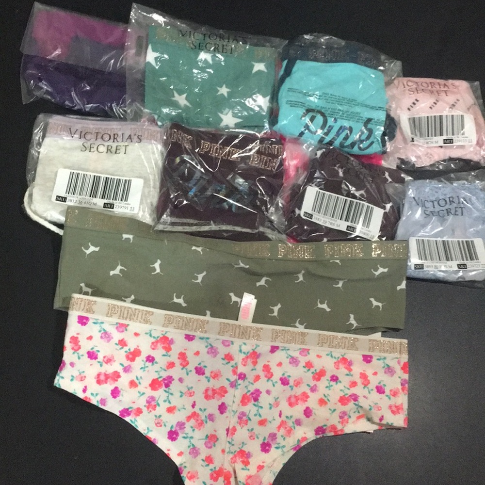 NEW Vs Pink Cheekster Panty 9pc Bundle Medium - Picture 3 of 4